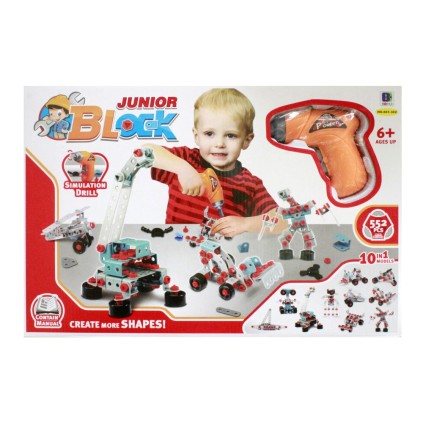 لگو مهندس کوچولو 552 تیکه با دریل باطریخور661-302 | شهر اسباب بازی