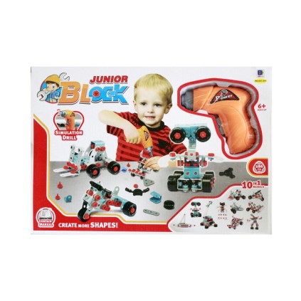 لگو مهندس کوچولو 286تیکه با دریل باطریخور661-301 | شهر اسباب بازی