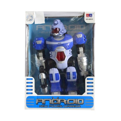 ربات آدم آهنی باطریخور صدا دار راه رو KD8803 | شهر اسباب بازی