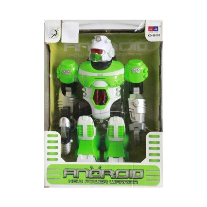 ربات آدم آهنی باطریخور صدادار راه رو KD8803 | شهر اسباب بازی