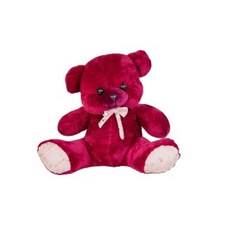 عروسک پولیشی خرس نشسته پاپیونی بزرگ65سانت | شهر اسباب بازی