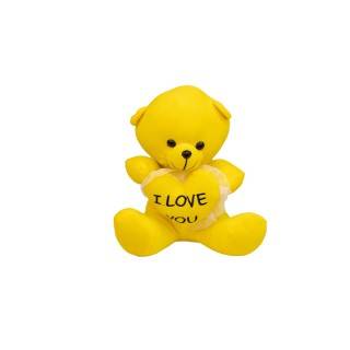 عروسک پولیشی خرس نشسته لاو به دست25 سانت | شهر اسباب بازی