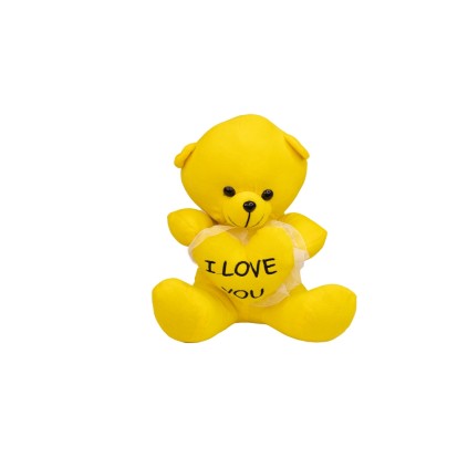 عروسک پولیشی خرس نشسته لاو به دست25 سانت | شهر اسباب بازی