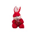 عروسک پولیشی خرگوش نشسته قلب به دست 35 سانت