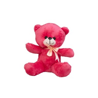 عروسک پولیشی خرس نشسته پاپیونی 25 سانت | شهر اسباب بازی