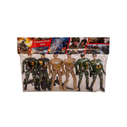 ست سرباز 6عددی با لوازم 1010-48 | شهر اسباب بازی