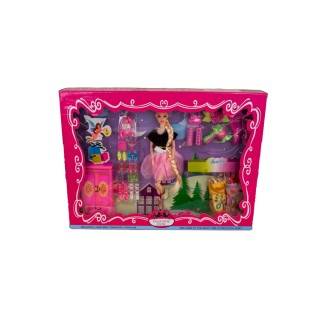 عروسک باربی با 8 دست لباس بزرگ 1007/1006 | شهر اسباب بازی