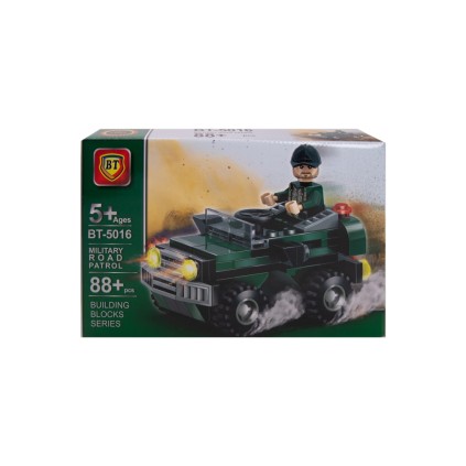 لگو ریز جیپ ارتشی 88تیکه BT5016 | شهر اسباب بازی