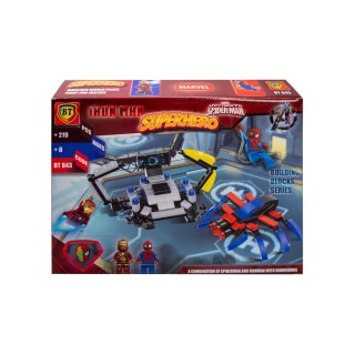 لگو ریز 2مدل آیرومن و اسپایدرمن 219تیکه BT843-24 | شهر اسباب بازی