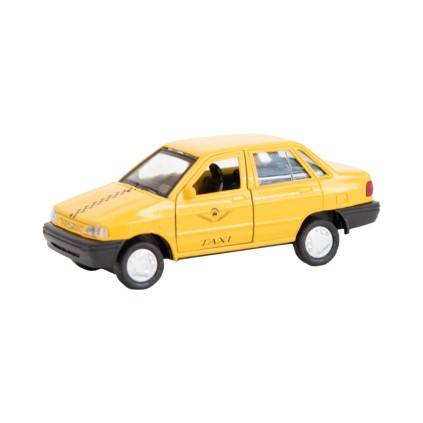 ماشین فلزی پراید تاکسی عقب کش دربازشو طاها1507 | شهر اسباب بازی