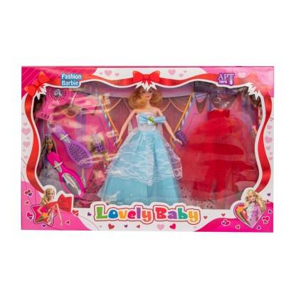 عروسک باربی لباس عروس با لوازم آرایشی 89-24 | شهر اسباب بازی