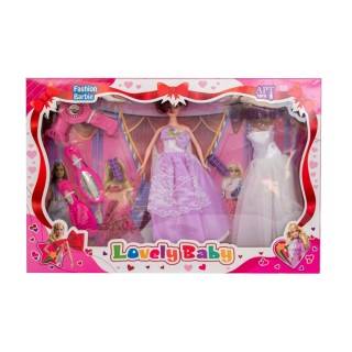 عروسک باربی لباس عروس با لوازم آرایشی 89-24 | شهر اسباب بازی