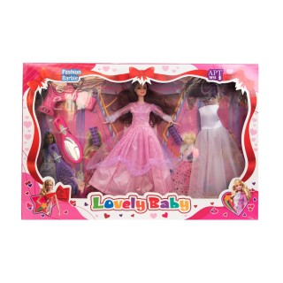 عروسک باربی لباس عروس با لوازم آرایشی 89-24 | شهر اسباب بازی