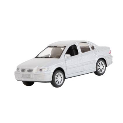 ماشین سمند فلزی نقره ای عقب کش دربازشو طاها 1505 | شهر اسباب بازی