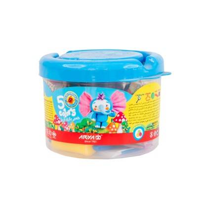 خمیر بازی 5رنگ سطلی آریا 1062 | شهر اسباب بازی