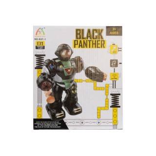 ربات آدم آهنی مشکی موزیکال837/1 | شهر اسباب بازی