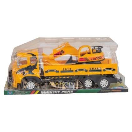 ماشین کامیون حمل بیل مکانیکی قدرتی درج طلقی 10609 | شهر اسباب بازی