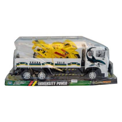 ماشین کامیون حمل موتور قدرتی درج طلقی 10610 | شهر اسباب بازی