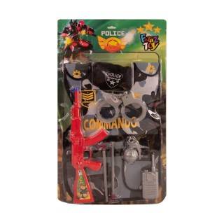 ست جلیقه پلیس با تفنگ و لوازم 604 | شهر اسباب بازی