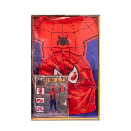 لباس اسپایدرمن با دستکش و جوراب 110سانت مناسب سن 7و8 سال | شهر اسباب بازی