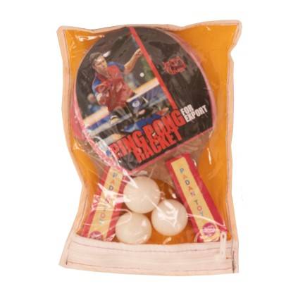 راکت چوبی کیفی با3عددتوپ | شهر اسباب بازی