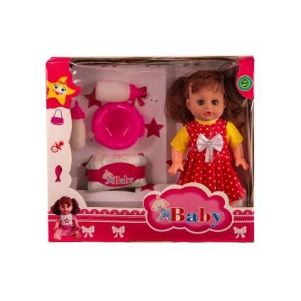 عروسک جیشی موزیکال با لوازم لگن و شیشه شیر مای بی بی | شهر اسباب بازی