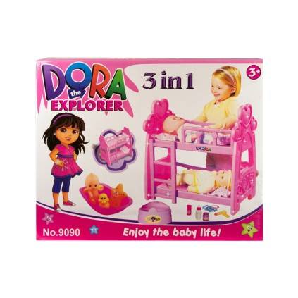 تخت خواب 2طبقه کوچک با لوازم 9090 | شهر اسباب بازی