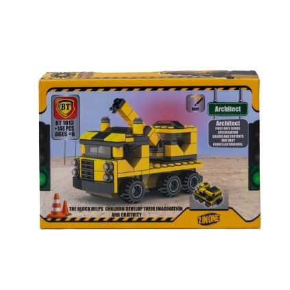 لگو ماشین جرثقیل راهسازی 144تیکه BT1013 | شهر اسباب بازی