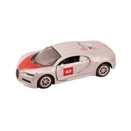 ماشین فلزی بوگاتی نقره ای عقب کش دربازشو طاها 1518 | شهر اسباب بازی