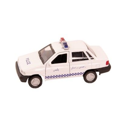 ماشین فلزی پراید پلیس راهنمایی و رانندگی عقب کش دربازشو طاها 1507 | شهر اسباب بازی