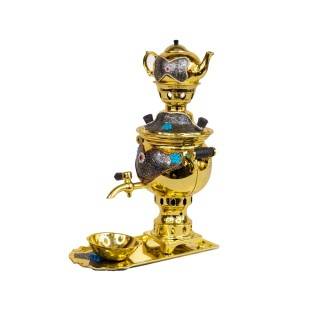 سماور بزرگ با سینی قوری 