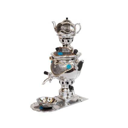 سماور بزرگ با سینی قوری