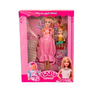 عروسک باربی حامله با بچه لباس 1537 | شهر اسباب بازی