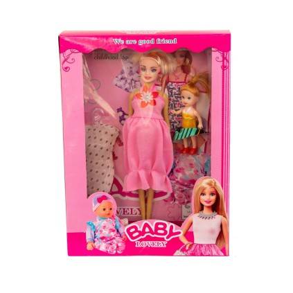عروسک باربی حامله با بچه لباس 1537 | شهر اسباب بازی